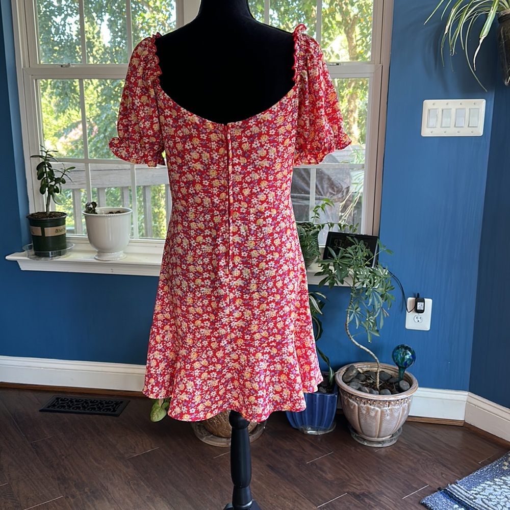💐Spring sale! 50% off!💐Floral Fit and Flare Dress - Picture 2 of 8